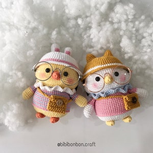 CROCHET PATTERN AMIGURUMI: The Nari and JBee chicks (English), crochet little chicks, chicks amigurumi pattern, happy easter pattern