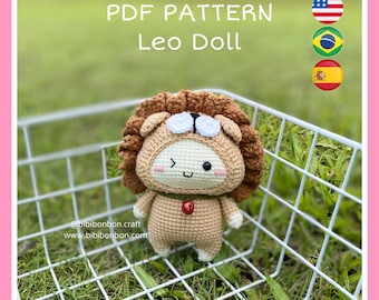 Leo Zodiac Doll Crochet Pattern: Amigurumi PDF (English/Español/Português)