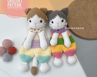 Shino the Cat Crochet Lovey Pattern – Amigurumi Snuggler PDF English