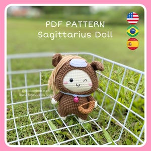 Schütze Sternzeichen Puppe Häkelanleitung: Amigurumi PDF (English/Español/Português)