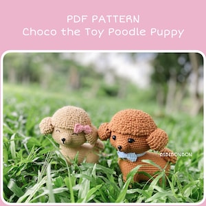 Crochet Poodle Pattern: Choco Amigurumi Puppy (PDF English/Español/Português)