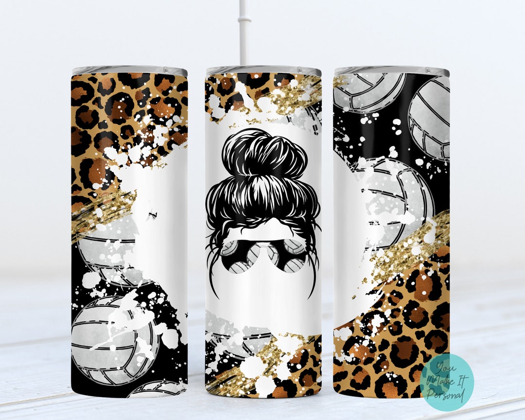 Sublimation Design Tumbler PNG Messy Bun Volleyball - Etsy