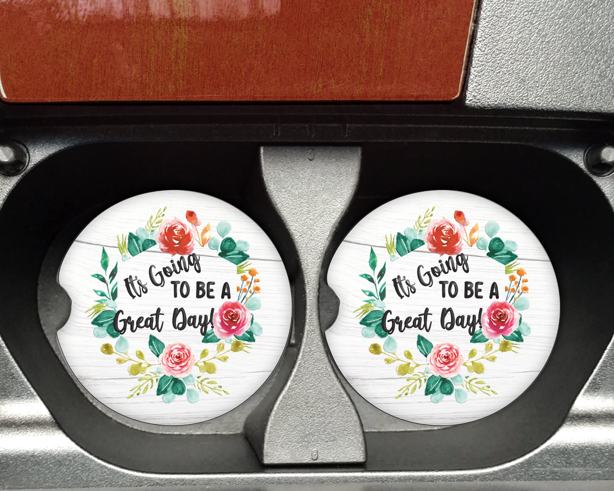 Sublimation Car Coaster Design Today is going to be a great Etsy