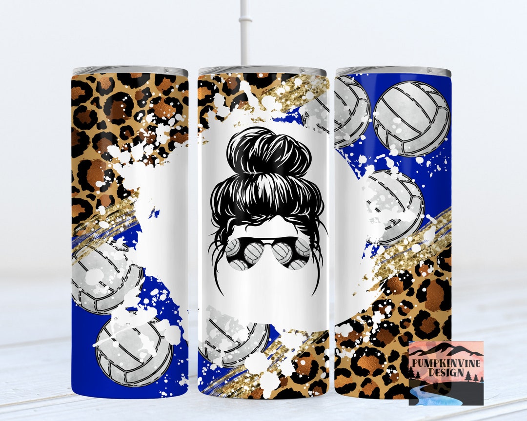 Sublimation Design Tumbler PNG Messy Bun Volleyball - Etsy