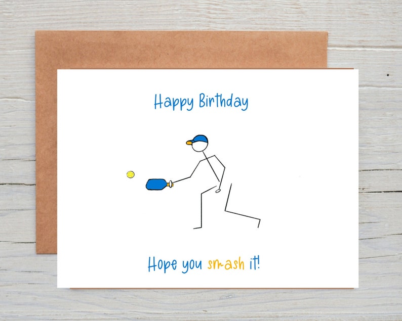 Pickleball Birthday Card For Him Etsy Ireland