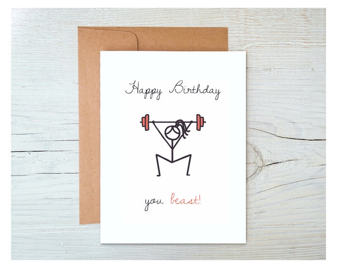 Cross Fit, Crossfit Birthday Card - Etsy