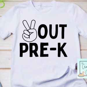 BUNDEL Peace Out Pre-k, Kinder, 1e 2e 3e 4e leerjaar 5e leerjaar digitale downloads, Laatste schooldag svg png dxf, Einde schooljaar, zomer