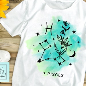 Poissons aquarelle PNG signe du zodiaque conception astrologie PNG chemise design tumbler design image de sublimation