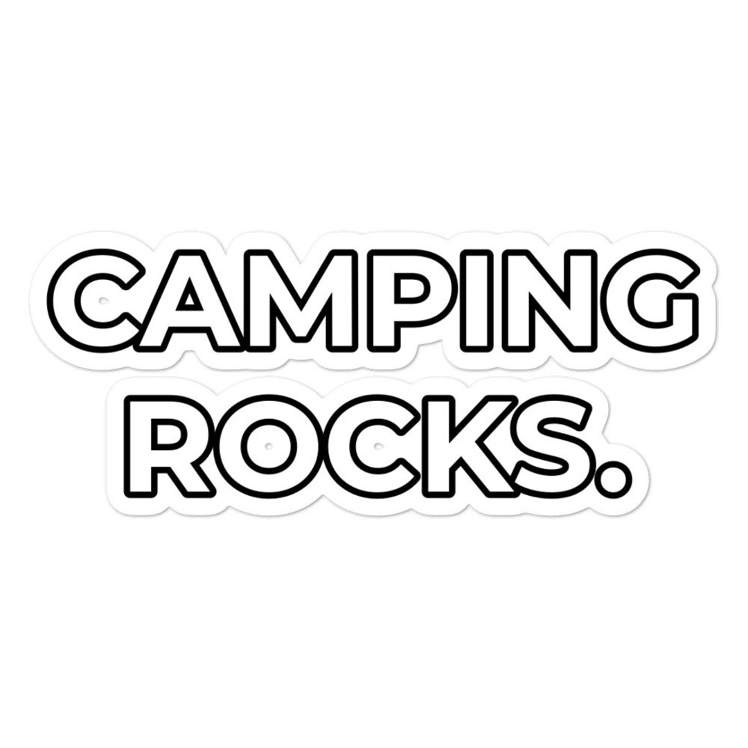 Outdoor Rock Sticker Camping Rocks. Stickers, Outdoors, Outdoor Clothing, Outdoor Apparel ...