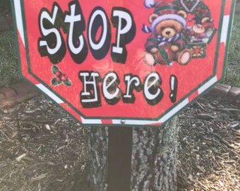 Santa Stop hier Yard Zeichen