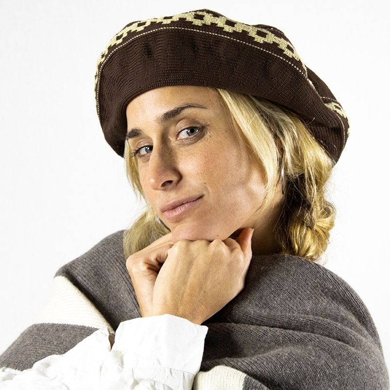 Argentine Gaucho Beret With Pampa Pattern - 100% Cotton  display picture 1