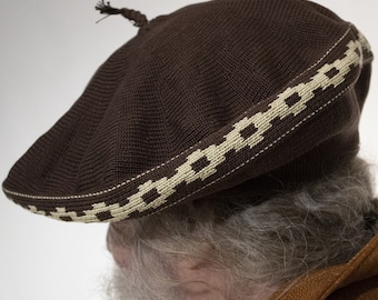 Argentine Gaucho Beret With Pampa Pattern - 100% Cotton  display picture 2