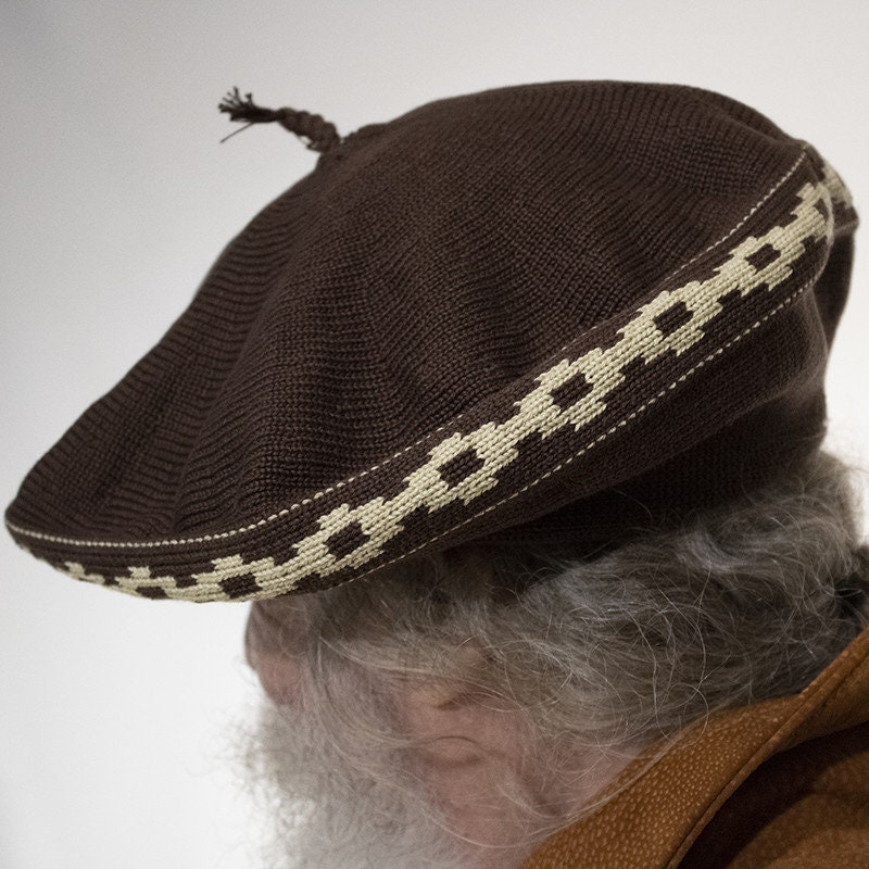 Argentine Gaucho Beret With Pampa Pattern - 100% Cotton  display picture 3