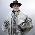 Argentine Poncho 100% Wool - Pure Sheep's Wool, Antique Style - Pampa Design - Heavy Winter Cape - Hand-Fringed - Natural & Black product logo