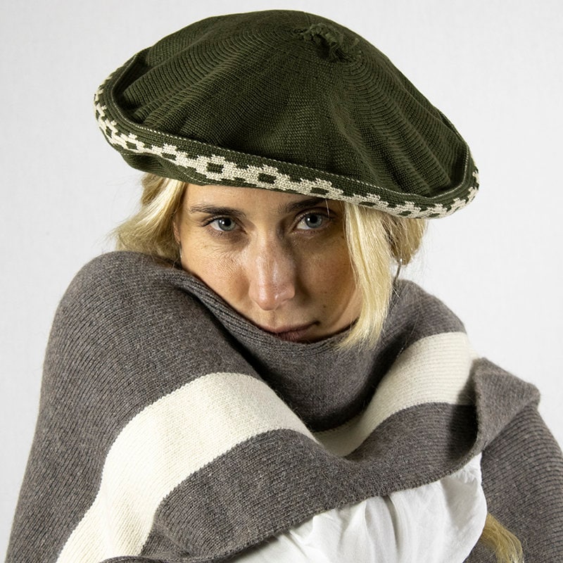 Argentine Gaucho Beret With Pampa Pattern - 100% Cotton  display picture 3