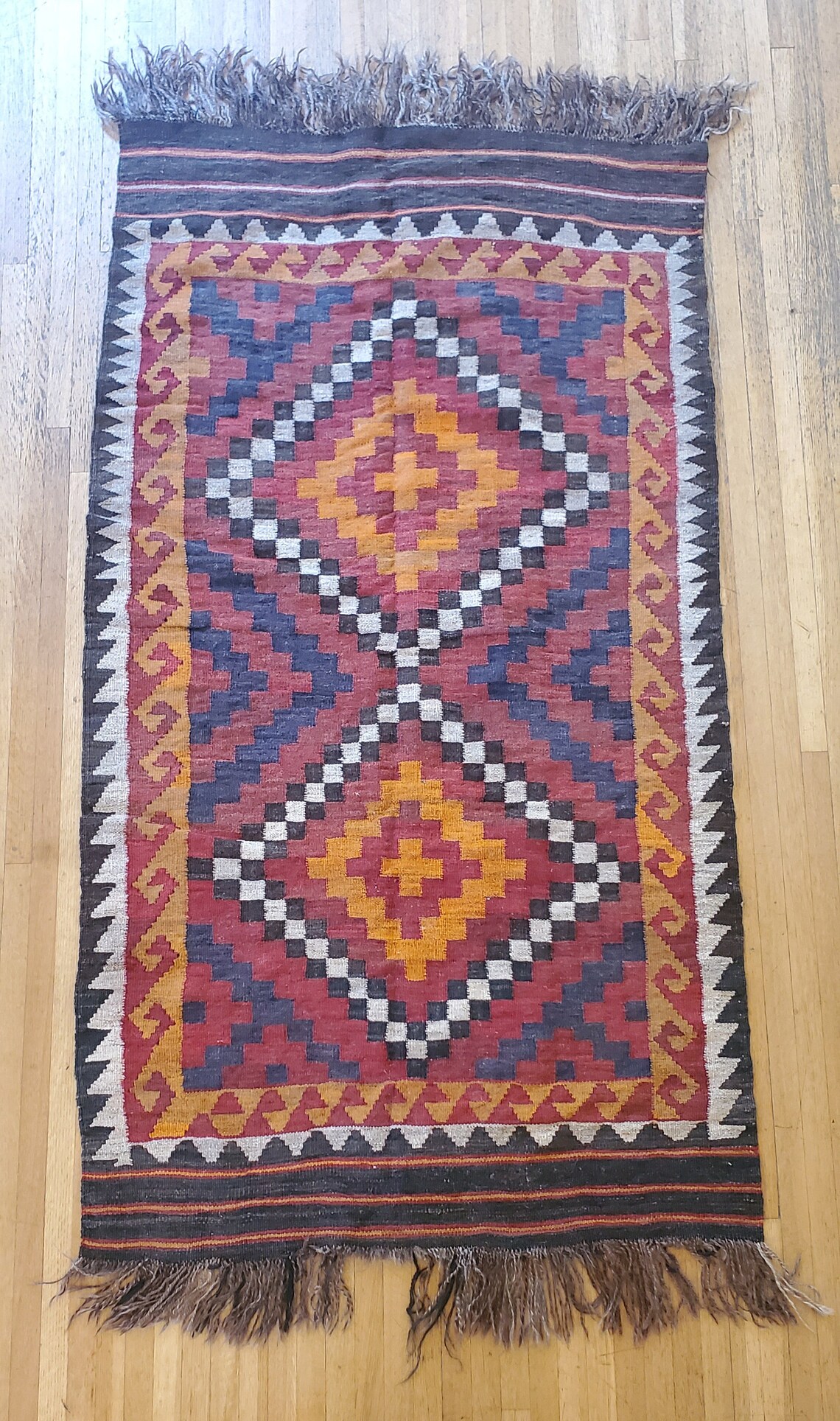 Native American Indian Indigenous Flat Weave Flatweave Kilim Hand Made