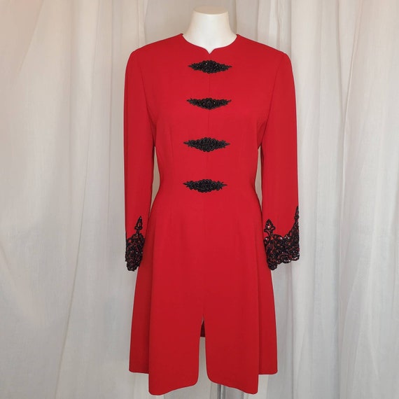 Vintage Badgley Mischka Red Dress