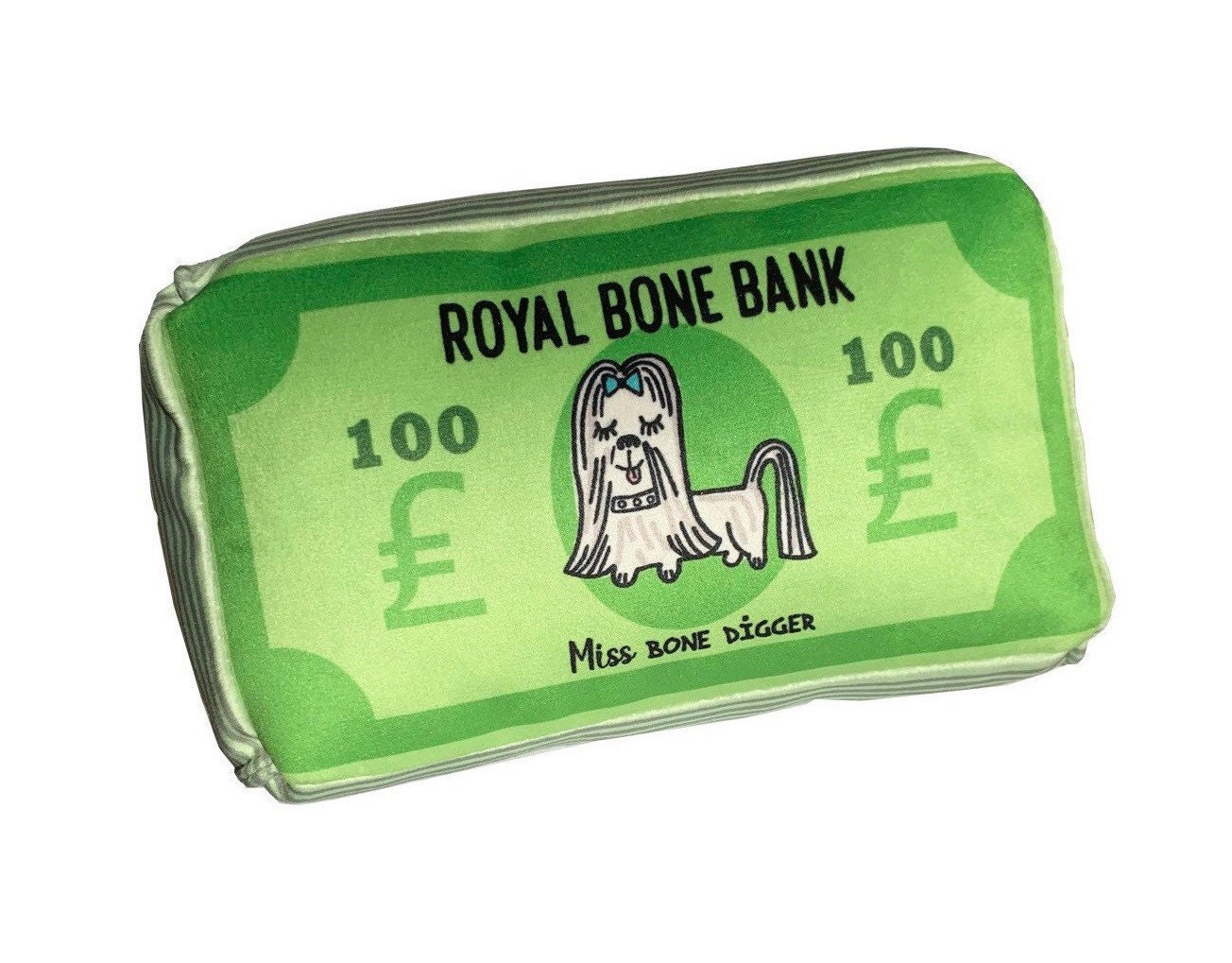 Chequer Woofton Bone Dog Toy Funny Dog Bone Parody Dog Bone 