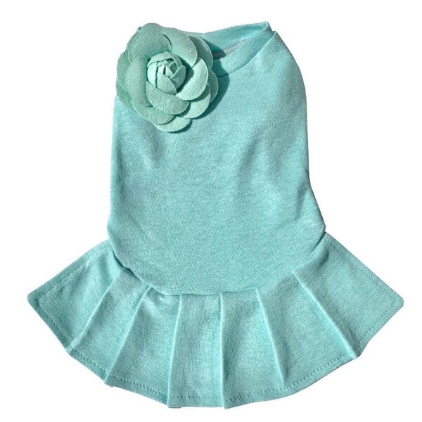 Mint dress, summer dog dress, elegant dog costume, sniffany colour dog dress, mint colour dog skirt