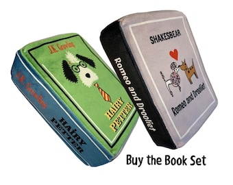 Buy the Classic Book set, book toy, Classic Books, parody dog toy, book dog toy, xmas dog gift