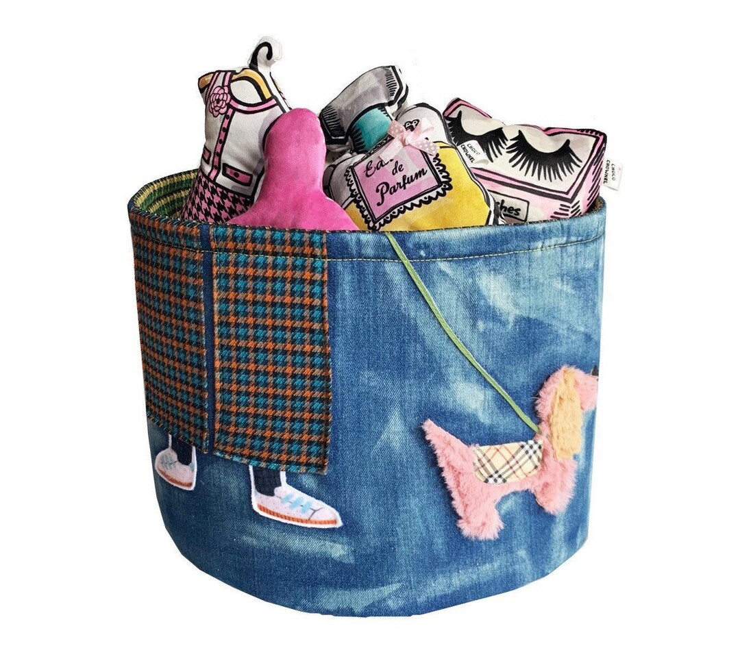 Furry Doggo With His Owner Dog Toy Box, Handmade, Unique Dog Toy Box