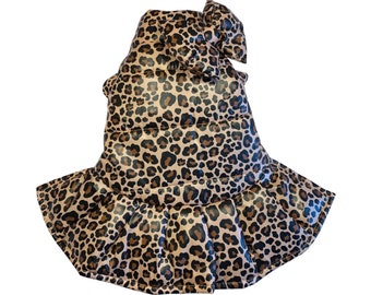 Femme Fatale waterproof dog coat, waterproof dog coat, warm pet dress, winter dog coat, animal printed dog dress, funny pet dress