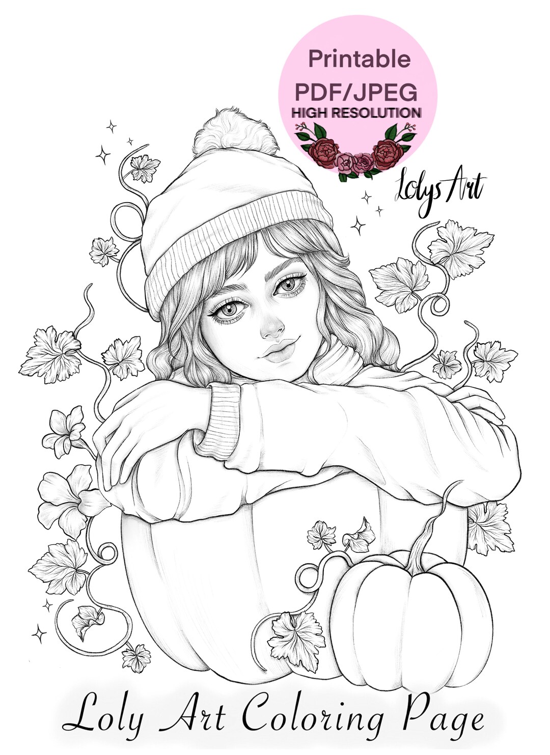 Ready for Fall - Printable Adult Coloring Page - Etsy