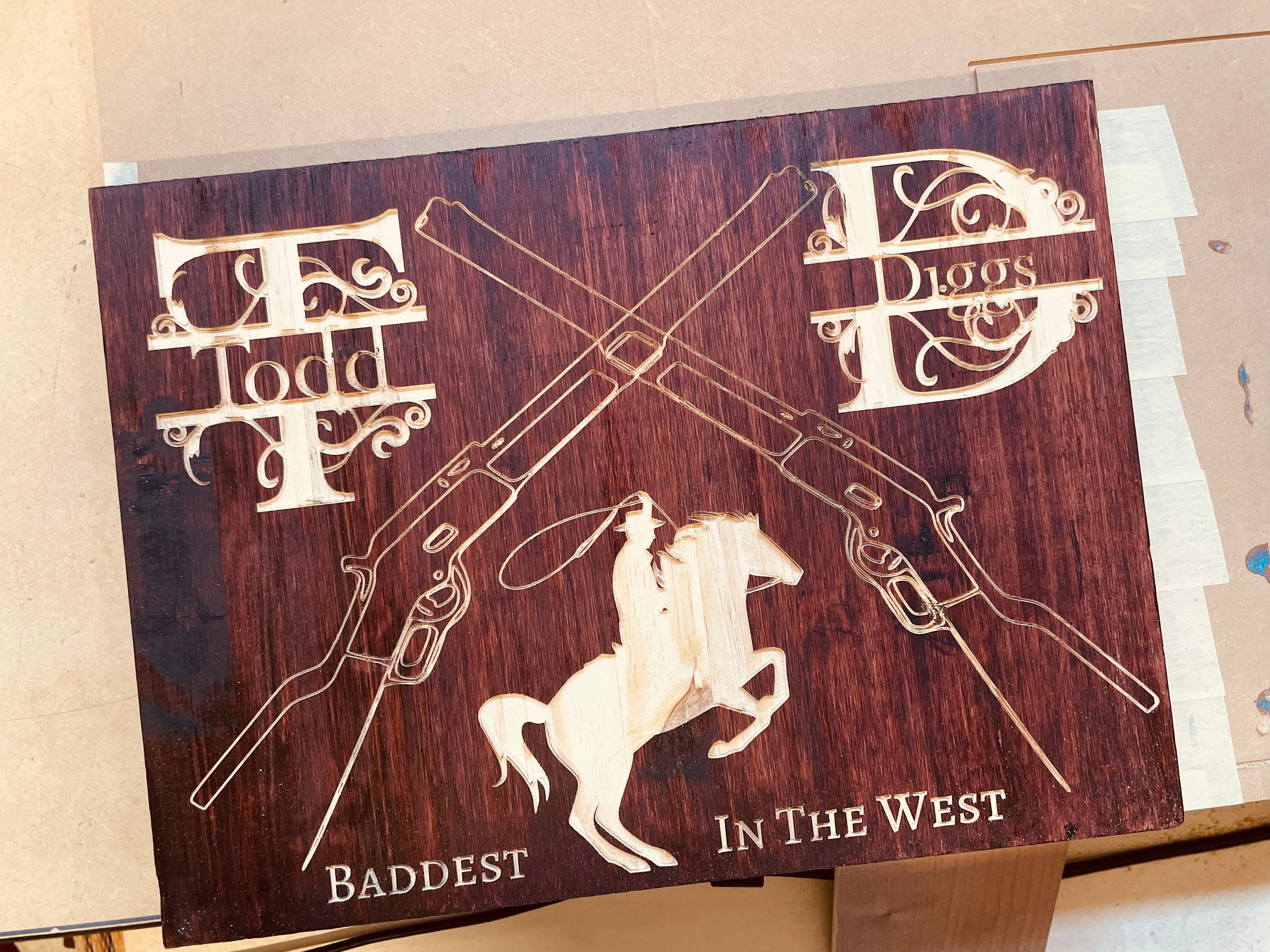 Signo de madera Signo de estilo occidental Signo de madera | Etsy