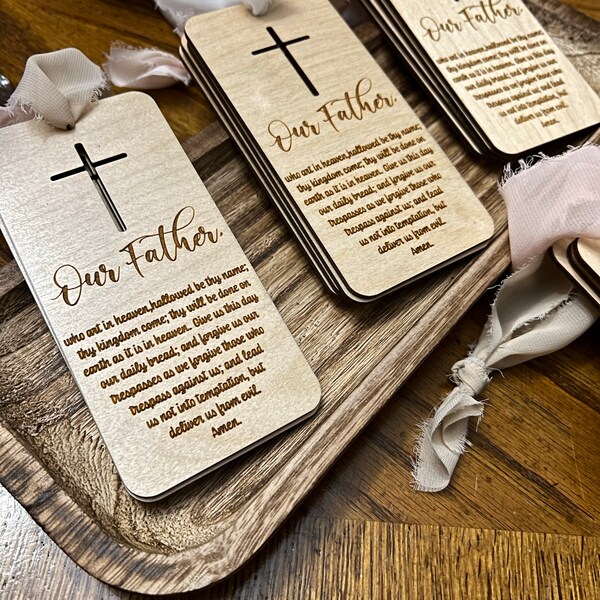 Our father prayer party favor, Padre Nuestro oracion recuerdo