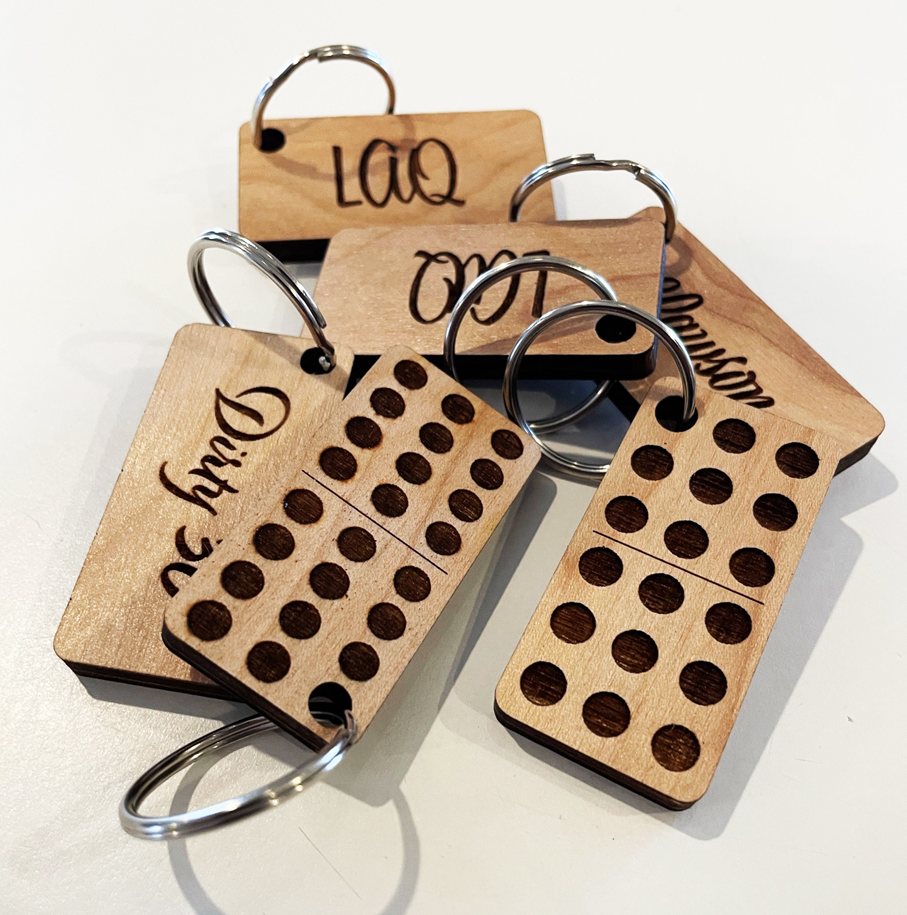 Custom Domino Keychain | Dominoes | Gift Idea - Etsy