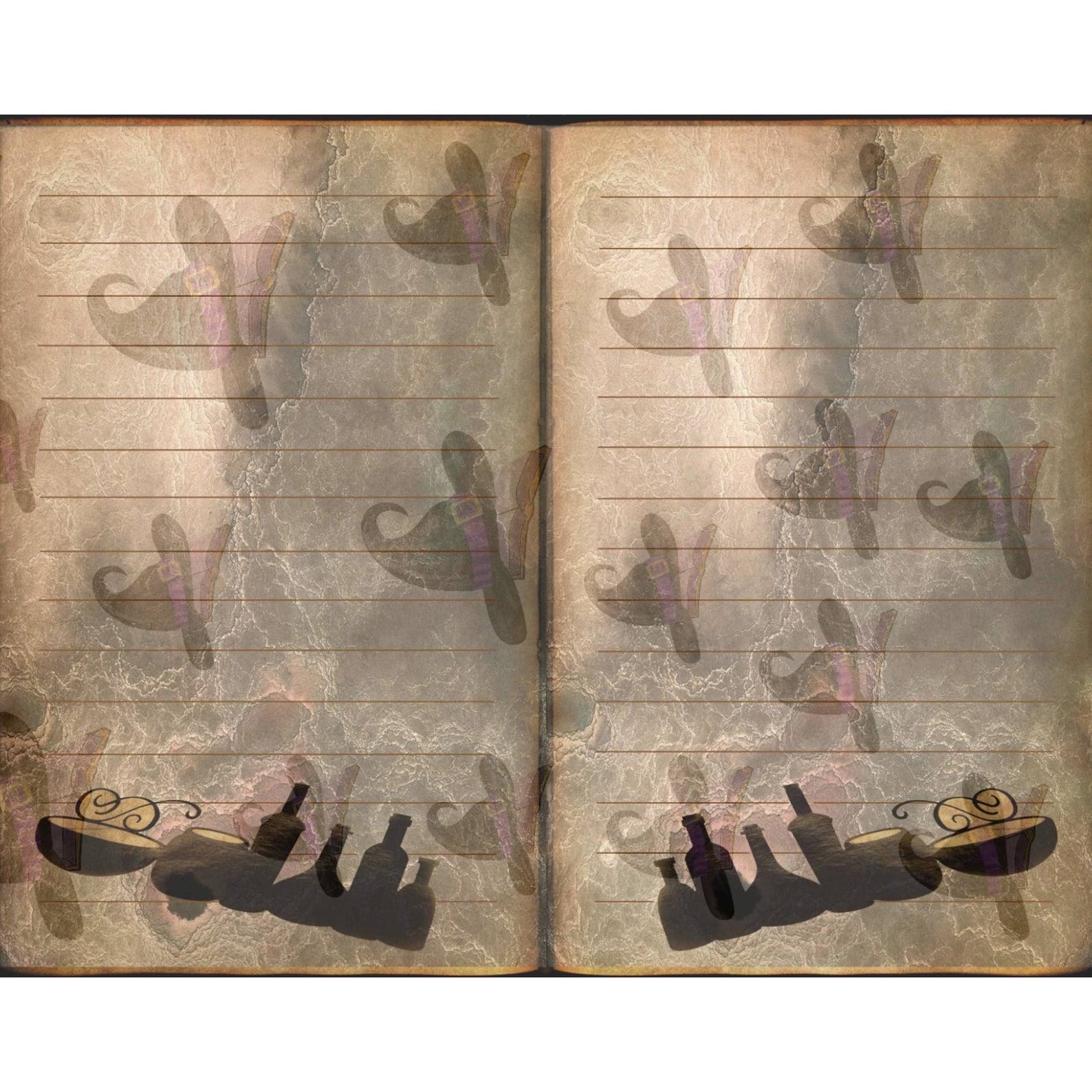 harry potter digital kit lined pages book printable paper