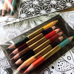 Double Gripper - dual pencil extender, coloring, dual pencil holder, pencil lengthener, mandala