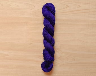 Indigo Blue Superwash Merino Wool Mini Skein: Fingering/DK Yarn
