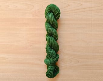 Matcha Green Mini Skein, Hand Dyed Yarn, Superwash Merino/Nylon, Fingering & DK Weight