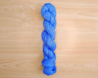 Cornflower Blue MINI SKEIN, Hand Dyed Yarn, Superwash Merino Wool/Nylon, Fingering & DK Weight