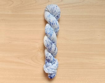 Blue Speckle MINI SKEIN, Hand Dyed Yarn, Superwash Merino Wool/Nylon, Fingering & DK Weight