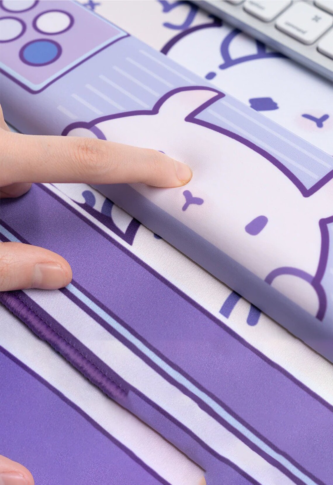 Purple Kawaii Mouse Pad Cute Desk Gaming Mat Soft Large Etsy