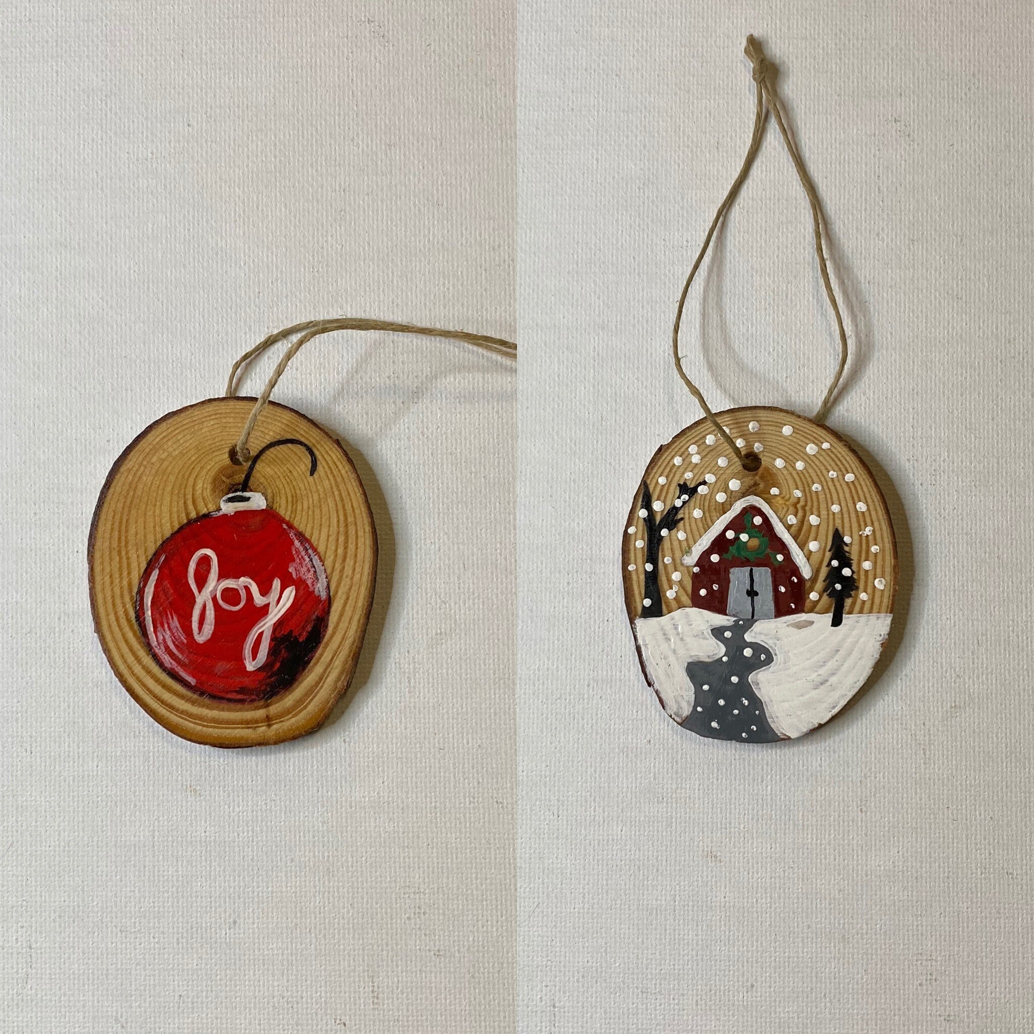 Hand Painted Wooden Ornament Etsy Hong Kong