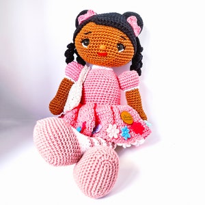 Pink Dress Crochet doll