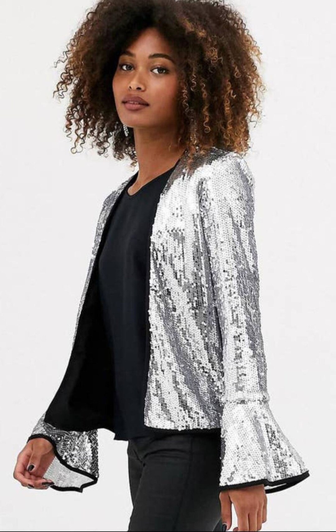 Sequin Jacket Kimono Velvet Dress Christmas Party Festive Etsy UK