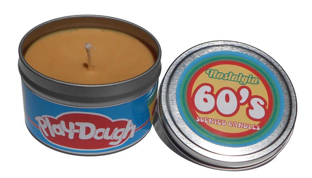 Nostalgic 1960s Play Doh Scented Candle. Cool Candle. Unique Gift