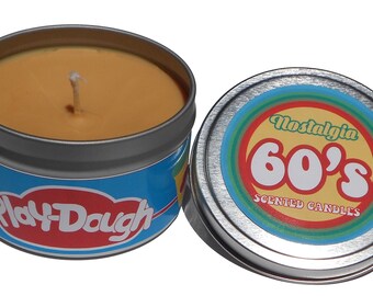 Nostalgic 1960s Play Doh Scented Candle. Cool Candle. Unique Gift