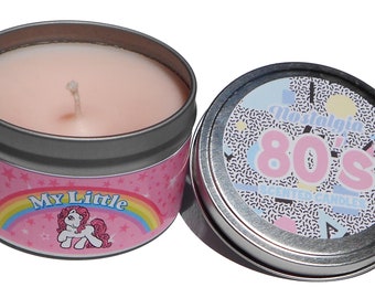 Nostalgic 1980s My Little Pony Scented Candle. Cool Candle. Unique Gift.