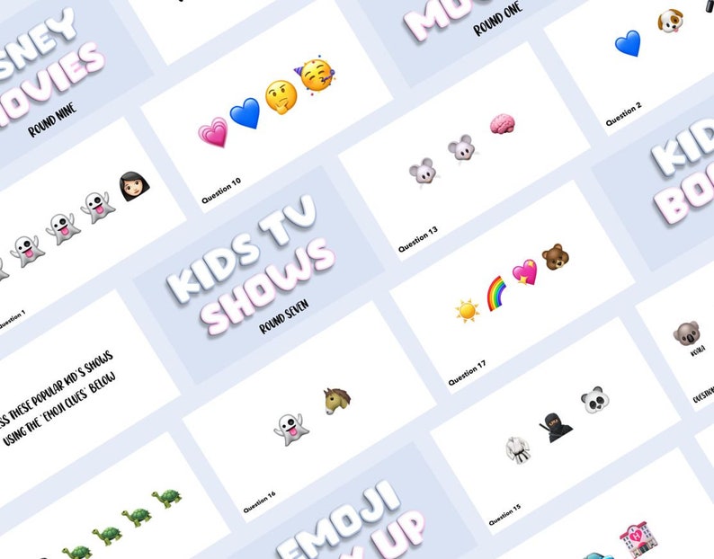 Baby Shower Quiz Emoji Quiz Baby Shower Games Powerpoint Etsy