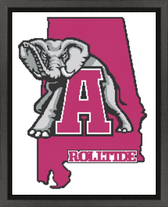 University Of Alabama Alabama Cross Stitch Pattern Etsy