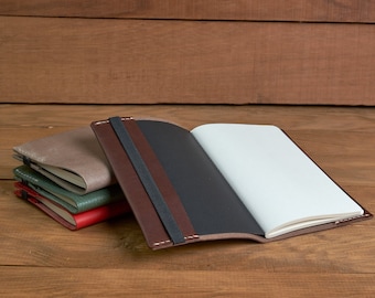 Funda de cuero resistente para bloc de notas, elegante y artesanal portacuaderno de piel de vaca, bloc de dibujo nostálgico, agenda para hombre de negocios.