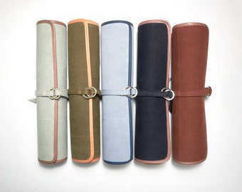 Estuche enrollable para cuchillos de lona, estuche enrollable para cuchillos de chef, almacenamiento de cuchillos, bolsa de chef, rollo portacuchillos, utensilios de cocina y cocineros, bolsa para cuchillos