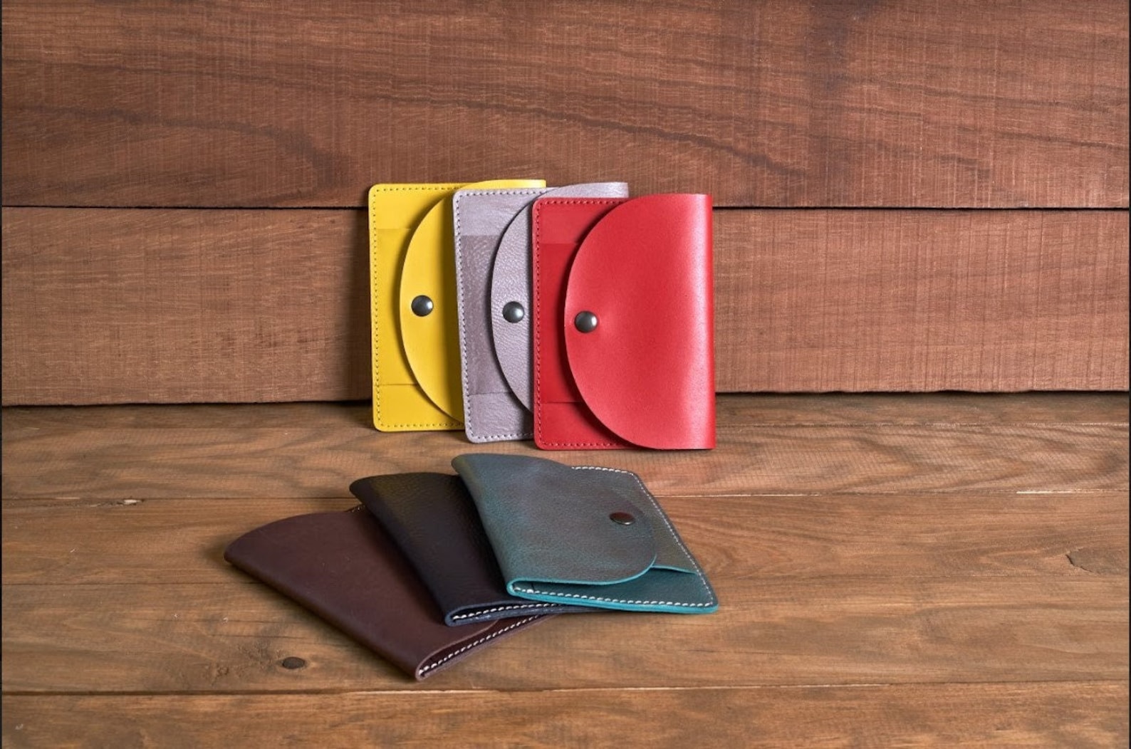 Personalized Leather Travel Wallet 6 Different Color Etsy
