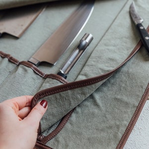 Personalized Knife Roll Bag, Colorful Canvas Knives Bag, Knife Case for Travel, Everyday Knife Storage, Chef Gift Idea, Durable Knife Bag,