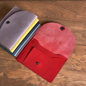 Cartera de viaje de cuero personalizada, 6 colores diferentes, tarjetero de viaje hecho a mano, regalo para hombre y mujer, funda para pasaporte imagen 3